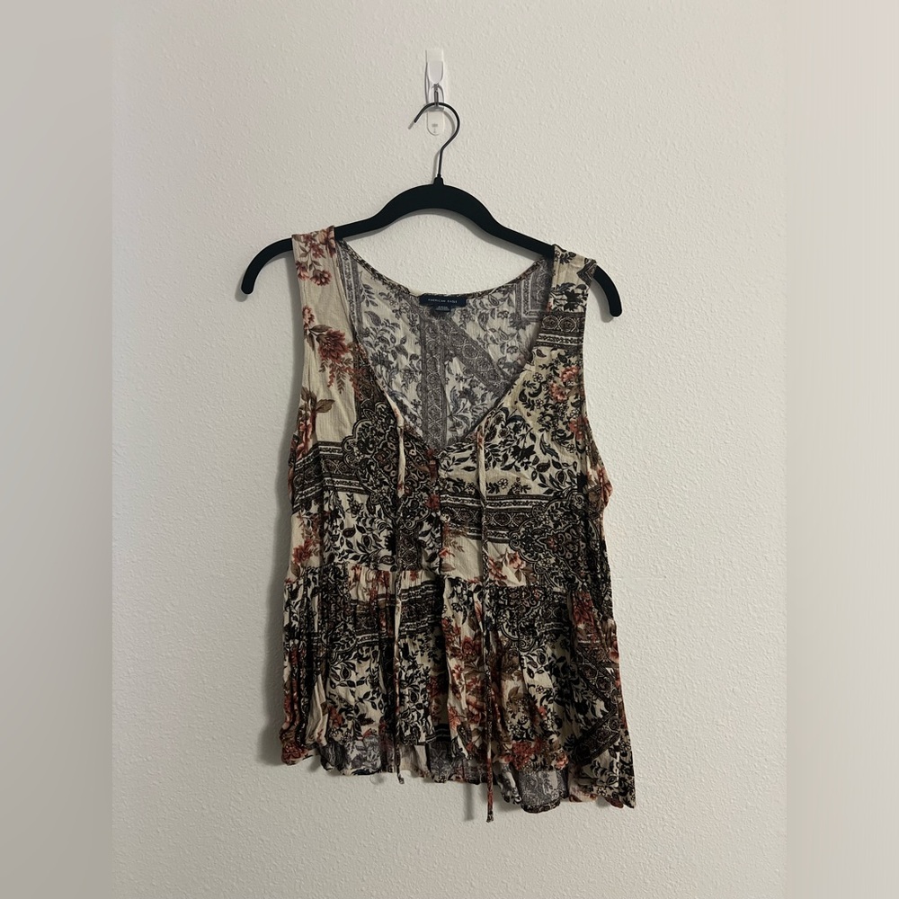 American Eagle | Floral Sleeveless Blouse